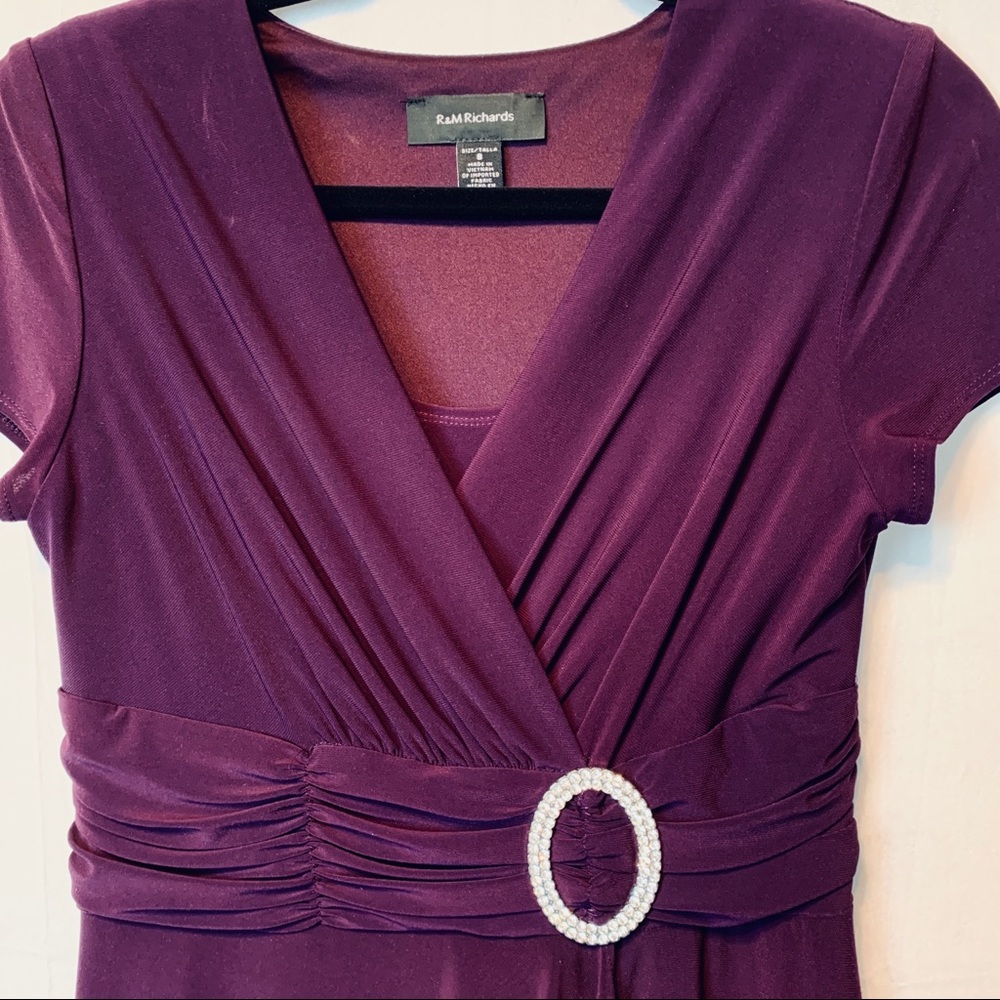 R & M Richards, 8, plum dress